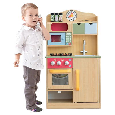 Teamson Kids Little Chef Frankfurt Wooden Blender Play Kitchen Accessories, Green