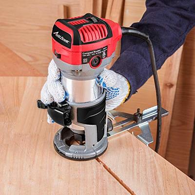 Avtbeisty 6.5-Amp Wood Router Tool, 1.25 HP Compact Trim Router with 6  Variable Speed, Fixed