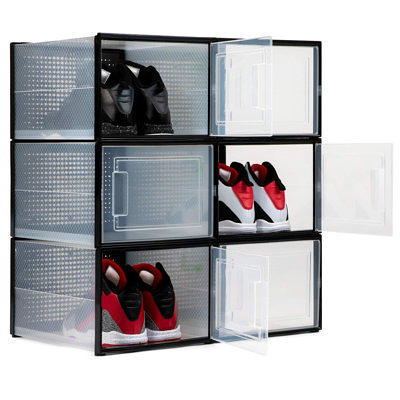 6 Piece Foldable Shoe Box Storage Rebrilliant - Yahoo Shopping