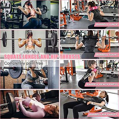Barbell Squat Pad for Standard Set, Work Out Set Gym Equipment Accessories for Women, 7pcs Barbell Pad for Hip Thrust with 2 x Gym Ankle Straps & 3
