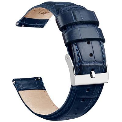 Handdn Dark Blue Alligator Leather Watch Strap