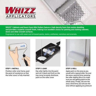 WHIZZ 6-in Cabinet and Door Foam Mini Paint Roller in the Mini Paint Rollers  department at