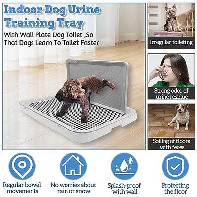 Hamiledyi Dog Potty Tray with Wall Pee Pad Tray Reusable Puppy