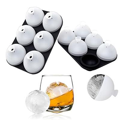 Upgrade Round Ice Cube Tray with Lid & Bin, TINANA Silicone Ice Ball Maker  for Freezer, Easy Release Circle with Container Make 74 Mini Ice Balls for