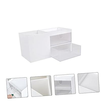 FODIENS Desk Storage Organizer with 12 Mini Drawers, Clear Desktop Craft  Drawer Cabinet, Stackable Storage Box Caddy for Makeup Jewelry Office Craft