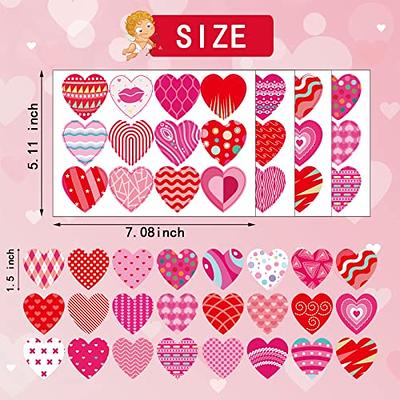 Heart Stickers for Envelopes 500pcs Valentine's Day Heart Stickers  Decorative Love Stickers Holiday Decorations Wedding Classroom Supplies