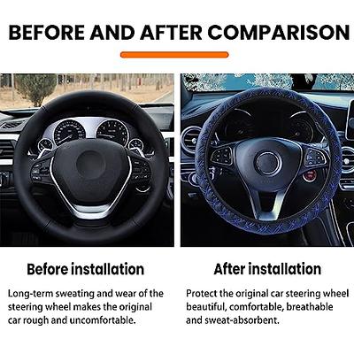 2pcs Universal 38cm Car Steering Wheel Heating Electric Cover Soft