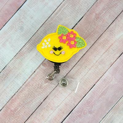Acrylic Retractable Badge Reel ID Holder with Interchangeable Button (Bird)
