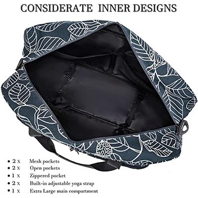 AROME Yoga Mat Bag for Women Men, Large Canvas Yoga Bag for 1/4" 1/3"
