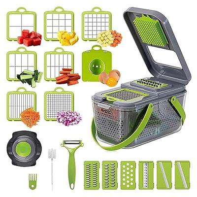 Vegetable Chopper, Pro Onion Chopper, Mandoline Slicer, Multifunctional 15  in 1 Veggie Chopper Dicer Cutter for Onion Potato Tomato Cucumber Carrot