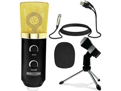 TECURS USB Microphone, Condenser Microphone Kit for Computer, Podcast Mic  Set, PC Condenser Mic with Boom Arm for Gaming,Streaming,,Recording,Chatting  