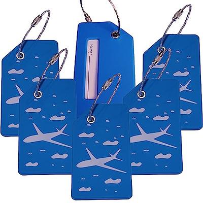 DREAMYDECOR Custom Luggage Tags - Acrylic Tags with Holes & Steel Loops |  Personalized Luggage Tags also for Backpacks & Sports Bags | Bag Tags