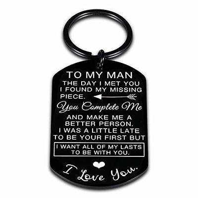 Valentines Day Gifts for Men To My Man Keychain Anniversary for