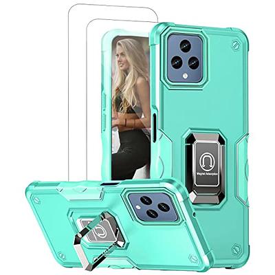 for Huawei Mate 20 Lite Case, 2 in 1 Hybrid Heavy Duty Armor Shockproof  Defender Kickstand Dual Layer Bumper Hard Back Case Cover Tempered Glass