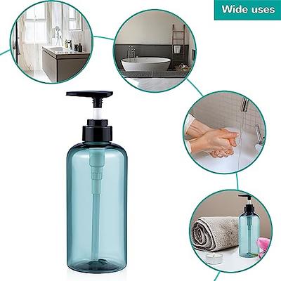 Black Plastic Soap Bottle Shampoo Dispenser Refillable Shower Bottles  Bathroom Hand Soap Conditioner Bottle Reusable Body Wash 