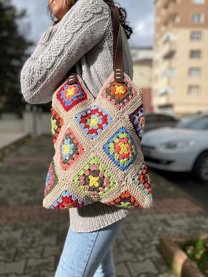 Granny Square Bag, Woman Purse, Crochet Gift For Birthday, Boho Bag, Hobo  Bohemian Women's Sun Flower Handmade - Yahoo Shopping