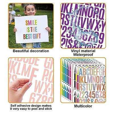 24 Sheets Large Letter Stickers,1200PCS Self Adhesive Letters Stick on  Vinyl Letters Capital Waterproof Alphabet Stickers,2 Inch ABC and Number  Sticker Letters for Outdoor Poster Mailboxes CraftsDecor - Yahoo Shopping