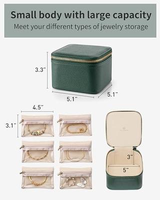 Junkin 4 Pcs Velvet Stackable Jewelry Tray with Clear Lid for Valentine's  Day New Year Gift Jewelry Organizer Box Lockable Earring Organizer Travel  Ring Case Display Showcase for Women Girls Gifts 