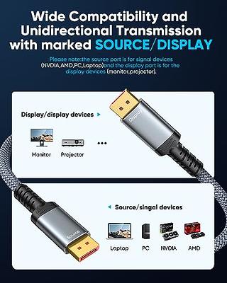 4K DisplayPort to HDMI Cable 6Ft (Uni-directional), iXever DP Display Port  to HDMI Cable Cord