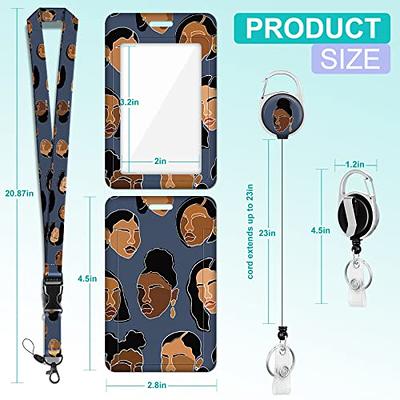 Plifal ID Badge Holder with Lanyard and Retractable Badge Reel