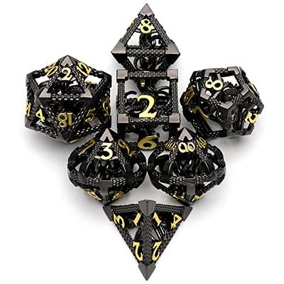 D6 Metal Dice Set, HNCCESG 6 Sided Dice 6 Pieces Solid Metal Game Dice for  DND Dungeons and Dragons Role Playing Game RPG Pathfinder Shadowrun