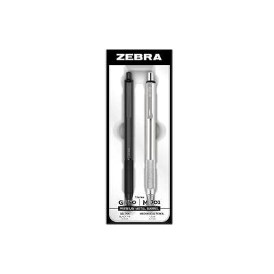 Zebra STEEL 3 Series M/F 301 Mechanical Pencil & Ballpoint Pen Set - Fine  Pen Point - 0.7 mm Pen Point Size - 0.5 mm Lead Size - Refillable - Black  Ink 