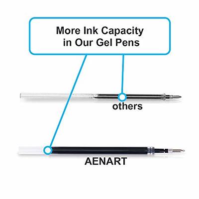 Gel Pens, 20 Pack Black Gel Pen Medium Point, Retractable Gel Ink  Rollerball Pens with Premium Ink & Comfort Grip for Smooth Writing (0.7mm)