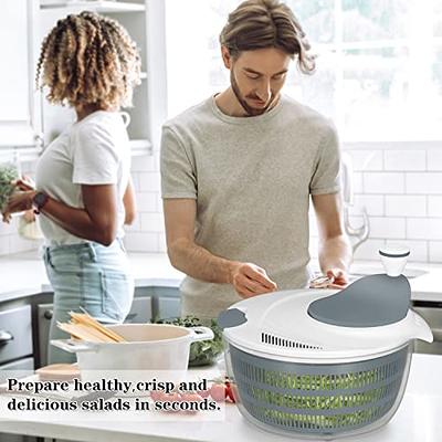 Salad Spinner, Large Fruit And Vegetable Dryer, Quick Dry Design Dry Stop  And Drain Lettuce With Ease