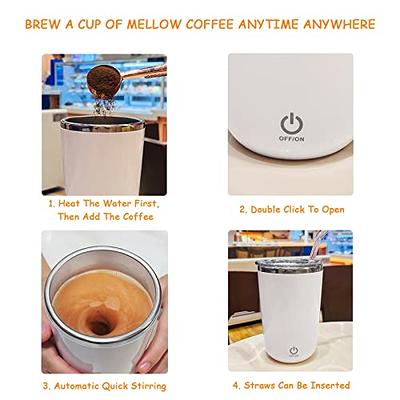 Self Stirring Mug, Electric Mixing Cup Magnetic Stirring Cup Rechargeable  Auto Magnetic Mug Self Stirring Coffee Mug Rotating Home Office Travel Stirring  Cup Suitable for Coffee/Milk/Cocoa