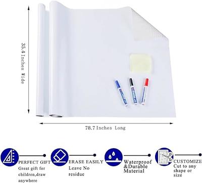 White Board Dry Erase-Whiteboard for Wall-Whiteboard Paper Peel Stick and  Roll with 2 Dry Erase Markers-Adhesive Dry Erase Board for  Office/Classroom/Fridge/Desk/Glass/Door(17.3''X36.2'' White) - Yahoo  Shopping