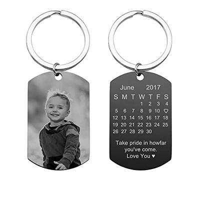 Hunjunt Custom Keychain with Picture Double Sided Engraved Printing  Personalized Photo Key Chain Customized Memorial Gift - Yahoo Shopping