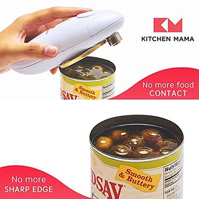 Kitchen Mama Mini Electric Can Opener : Smooth Cutting Edge, Safty, No  Touch The Canned Food Inside