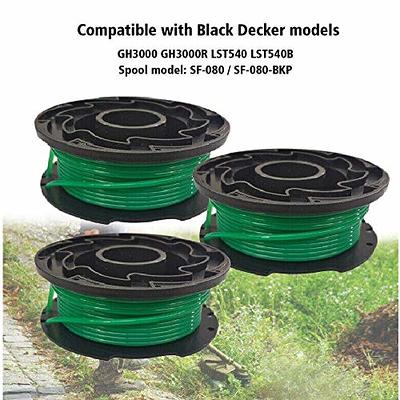 GH3000 Trimmer Replacement Spools Compatible with Black and Decker