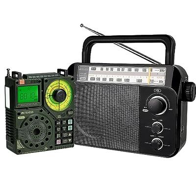  Raddy RF750 Portable Shortwave Radio AM/FM/SW/WB Receiver with  NOAA Alerts - Pocket Retro Mini Radio Rechargeable, w/ 9.85 Ft Wire Antenna  : Electronics