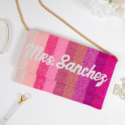 Monogrammed Clutch Crossbody Bag Personalized Clutch 