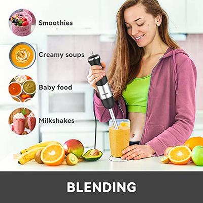 Us Plug 4-in-1 Immersion Hand Blender, 5 Speed Blender,powerful Handheld  Stick Blender With 304 Stainless Steel Blades, Chopper, Beaker, Whisk For  Smoothie, Handheld Immersion Blender With Egg Whisk,sauces Red,puree, Soup  - Temu