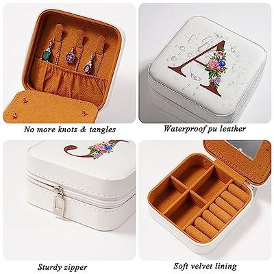  Parima Travel Jewelry Case for Women, A Initial Jewelry Case  Organizer, Small Travel Jewelry Case, Jewelry Travel Case, Birthday  Gifts for Women