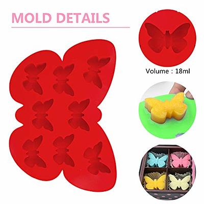 2 Pcs Butterfly Mold Silicone Butterfly Shape Butterfly Ice Cube Tray Wax  Melt Molds Chocolate Candy Baking Molds, Non-Stick Chocolate Soap Pudding