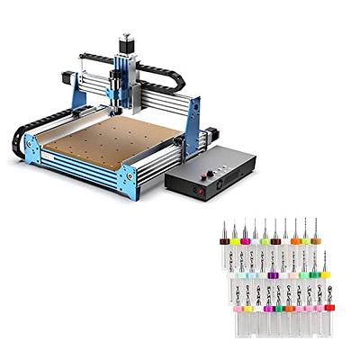 Genmitsu CNC 3018-PRO Router Kit Milling Engraving Machine + 40PCS End Mill  CNC Router Bits (2 Flutes, 1/8 Shank)