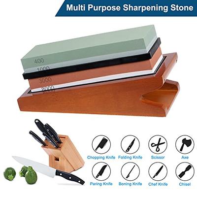 VEVOR 10-PCS Knife Sharpener 10.63 in. L 2-Dual Sided Grit Diamond  Whetstone Knife Sharpening Kit with 3-Non-Slip Base Angle  MDSTJ28000003OVJSV0 - The