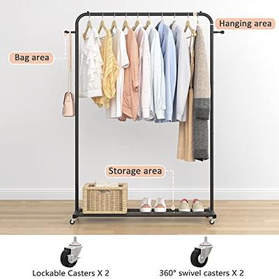 VIPEK V5E Heavy Duty Portable Closets Large Clothing Rack with hanging  closet organizer Metal Freestanding Wardrob Closet Rack, Black