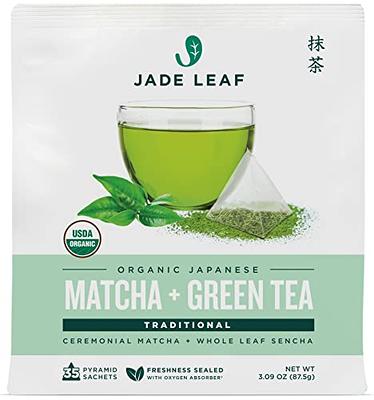 Jade Leaf Matcha Organic Matcha + Green Tea Bags - Traditional - Ceremonial  Matcha + Whole Leaf Sencha - Authentic Japanese Origin (35 Pyramid Sachets)  - Yahoo Shopping