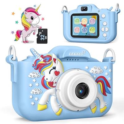 Kids Digital Camera - HD Upgrade for Girls & Boys Age 3-10 - 32GB SD Card,  Silicone Cover, Christmas & Birthday Gifts