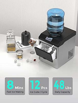 SOUKOO 2 in 1 Countertop Water Ice Maker, 48lbs Daily Ice Cube  Makers,Stainless Steel,Tabletop Ice Maker Machine with a Scoop and a 4.5  Pound Storage - Yahoo Shopping