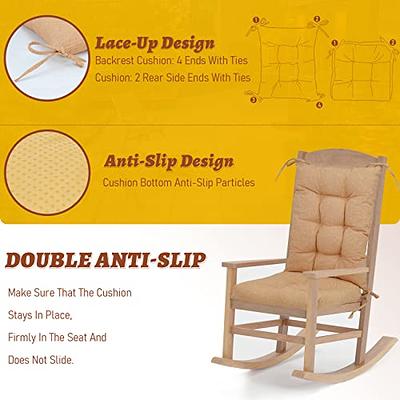  Rocking Chair Cushions with Ties,Indoor/Outdoor Seat