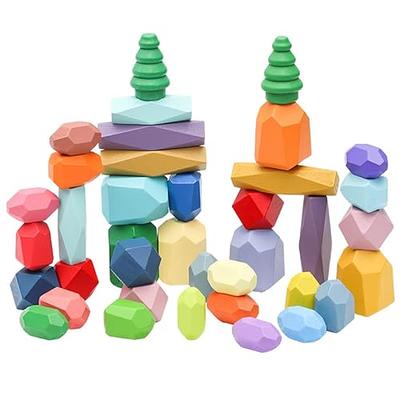 IPOURUP Animals Montessori Toddler Toys 2 3 4 5 6 Year Old Boys Girls  Wooden Animal Blocks Stacking Toy Kids Birthday for Boy Girl Age 2-6  Educational