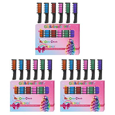 MSDADA Green Hair Chalk for Girls - New Hair Chalk Comb Temporary Washable  Hair Color Dye for