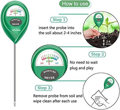 Dr.meter Moisture Sensor Meter, Soil Water Monitor, Hydrometer for Plants Soil, Green