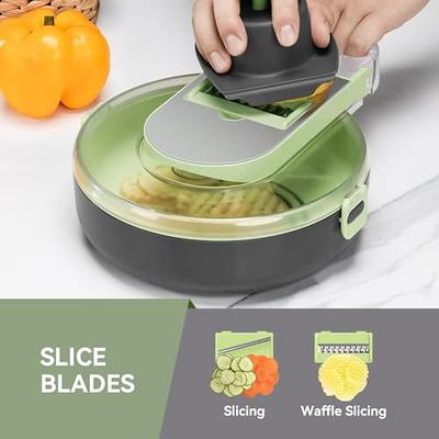 Vegetable Chopper, 14 in 1 Vegetable Cutter Onion Chopper Food Choppers  Multifunctional Kitchen Vegetable Slicer Dicer Cutter with 8 Blades and