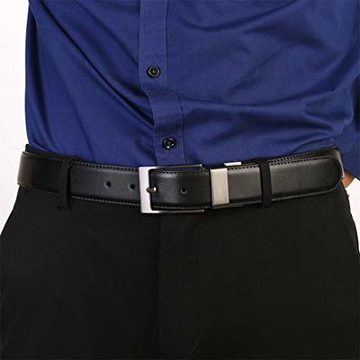 beltox fine Men's Dress Belt Leather Reversible 1.25 Wide Rotated